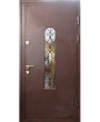 Дверь порошковое напыление со стеклом и ковкой СП-2137
